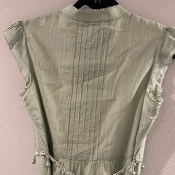 Juicy Couture pinstripe and pintuck crochet trim ruffle dress - Picture 5 of 10